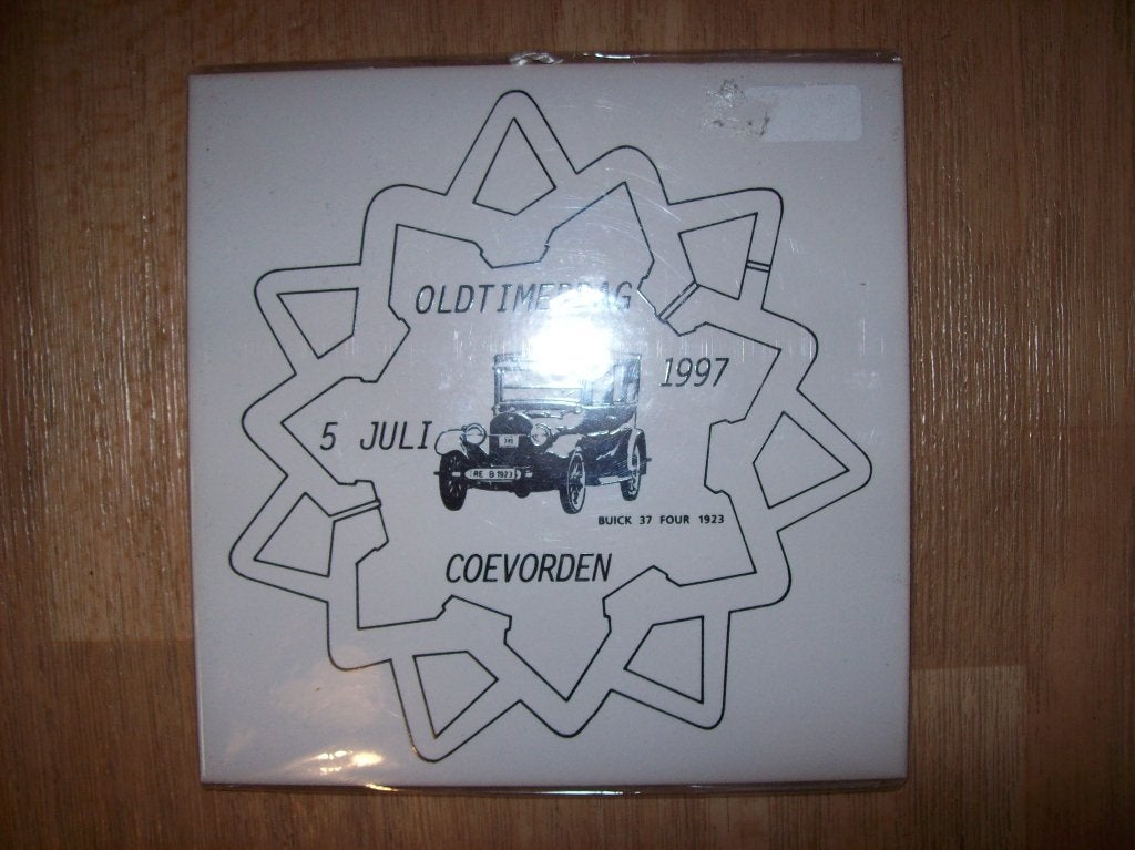tegeltje Oldtimerdag Coevorden 1997 - Buick 37 Four 1923, Antiek en Kunst, Ophalen of Verzenden