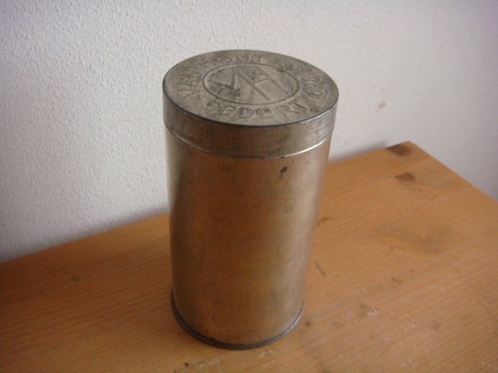 Ouderwets Van Houten blikje, Verzamelen, Blikken, Ophalen of Verzenden, Gebruikt, Overige, Overige merken