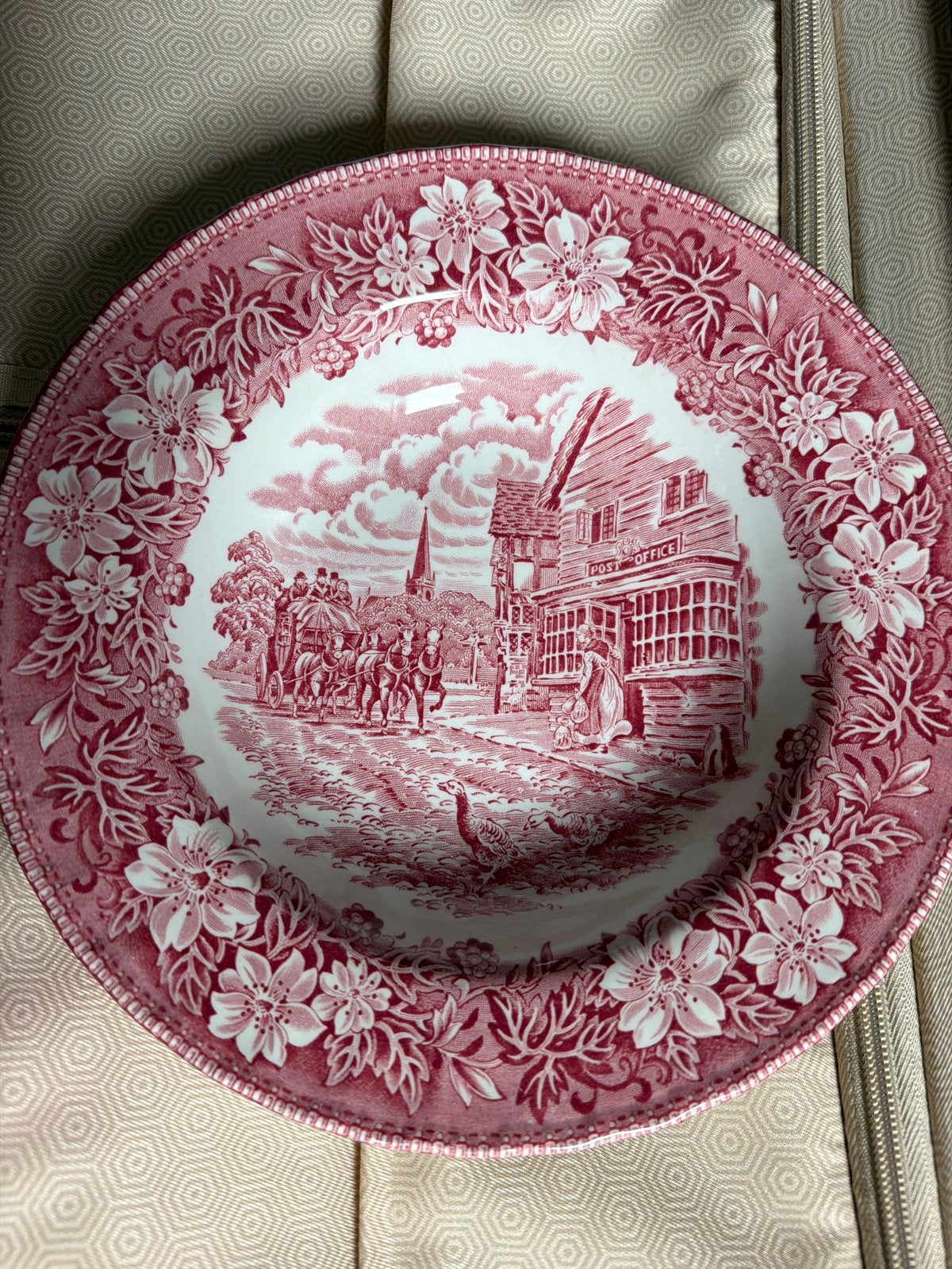 Antiek Royal Tudor Ware Coaching Taverns bord, Ophalen of Verzenden