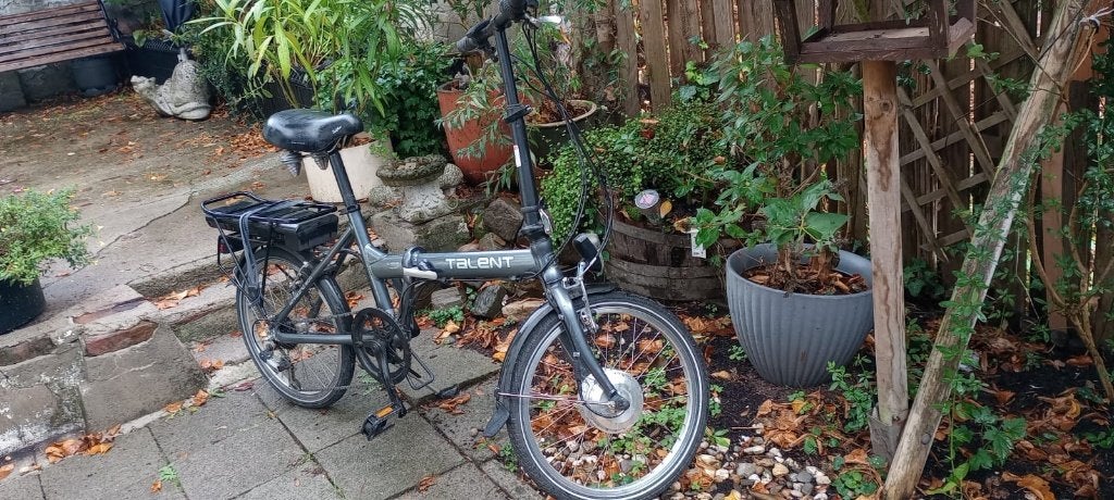 Elektrische Vouwfiets Talent 36V, Fietsen en Brommers, 16 tot 18 inch, Versnellingen, Zo goed als nieuw, Totaal opvouwbaar