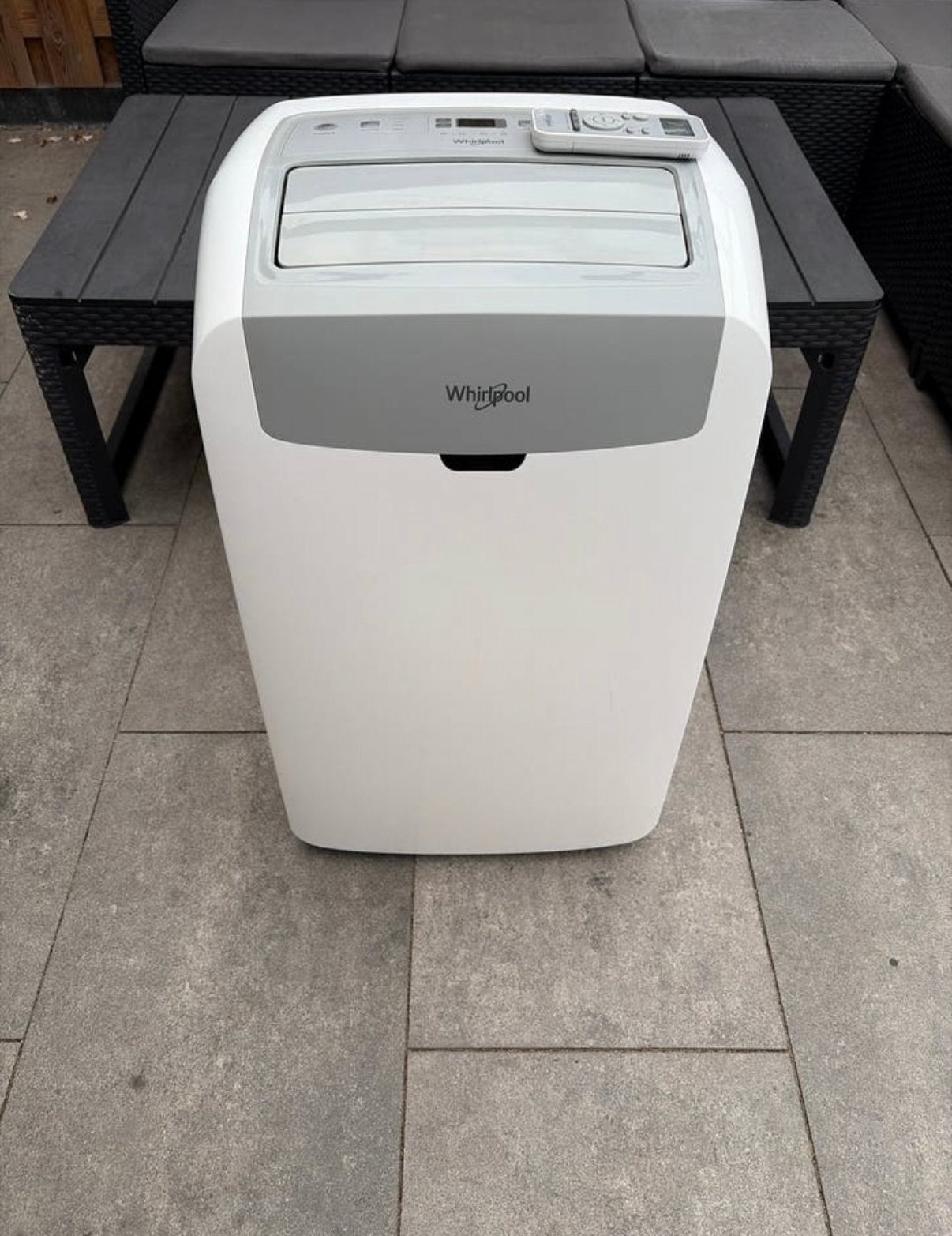 Whirlpool PACW12HP Mobiele Airco - 12000BTU - Compleet, Ophalen, Koelen en Ontvochtigen, Timer, 3 snelheden of meer