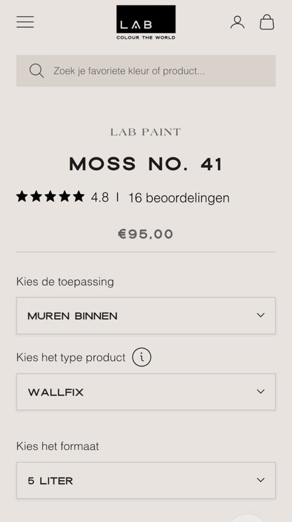 Nieuw en ongeopend 5L blik Wallfix in kleur Moss, Ophalen of Verzenden, Nieuw, Wit