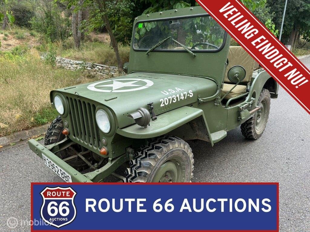 Willys Jeep CJ-2A | 1954 | Route 66 Auctions, Auto's, Oldtimers, Overige merken, Overige carrosserieën, Zwart, Bedrijf