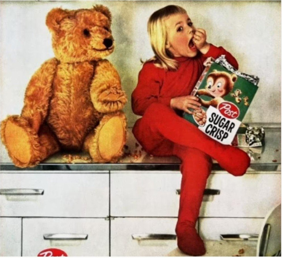 wekker / alarmclock Sugar Crisp Cereal Teddy Bear & Kid BHP, Ophalen of Verzenden