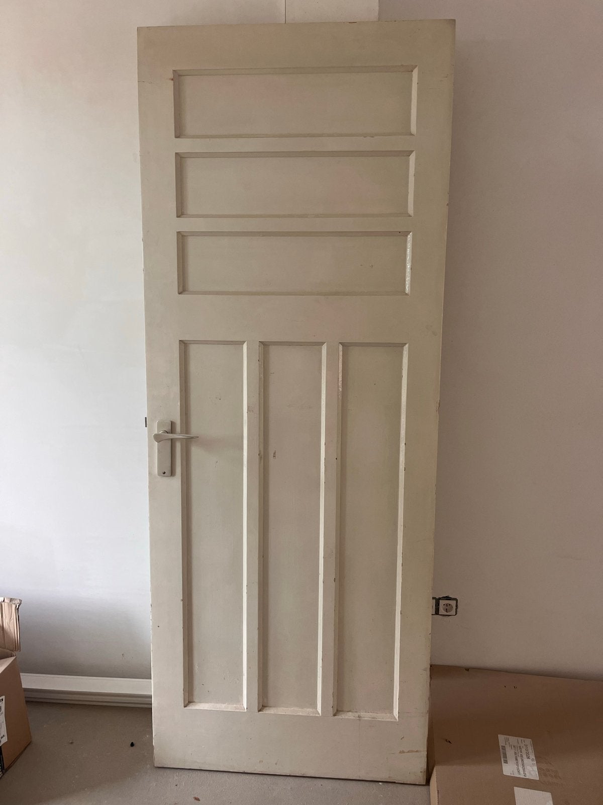 3 houten paneeldeuren (binnendeuren), Doe-het-zelf en Verbouw, Ophalen, Gebruikt, 80 tot 100 cm, Binnendeur