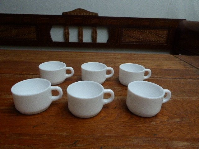 6 opaline espressokopjes, Arcopal, Ophalen of Verzenden