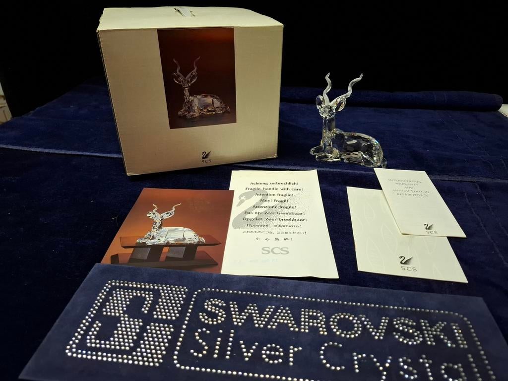 Swarovski Jaarstuk 1994 Koedoe Afrika compleet, Ophalen of Verzenden, Zo goed als nieuw, Figuurtje