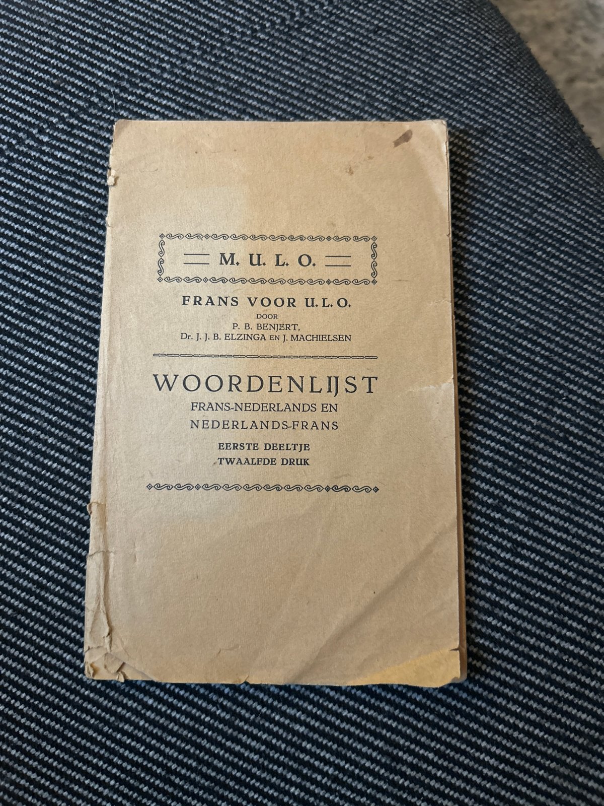 M.U.L.O. Frans Woordenlijst - Oud Schoolboekje, Ophalen of Verzenden, Gelezen, Non-fictie