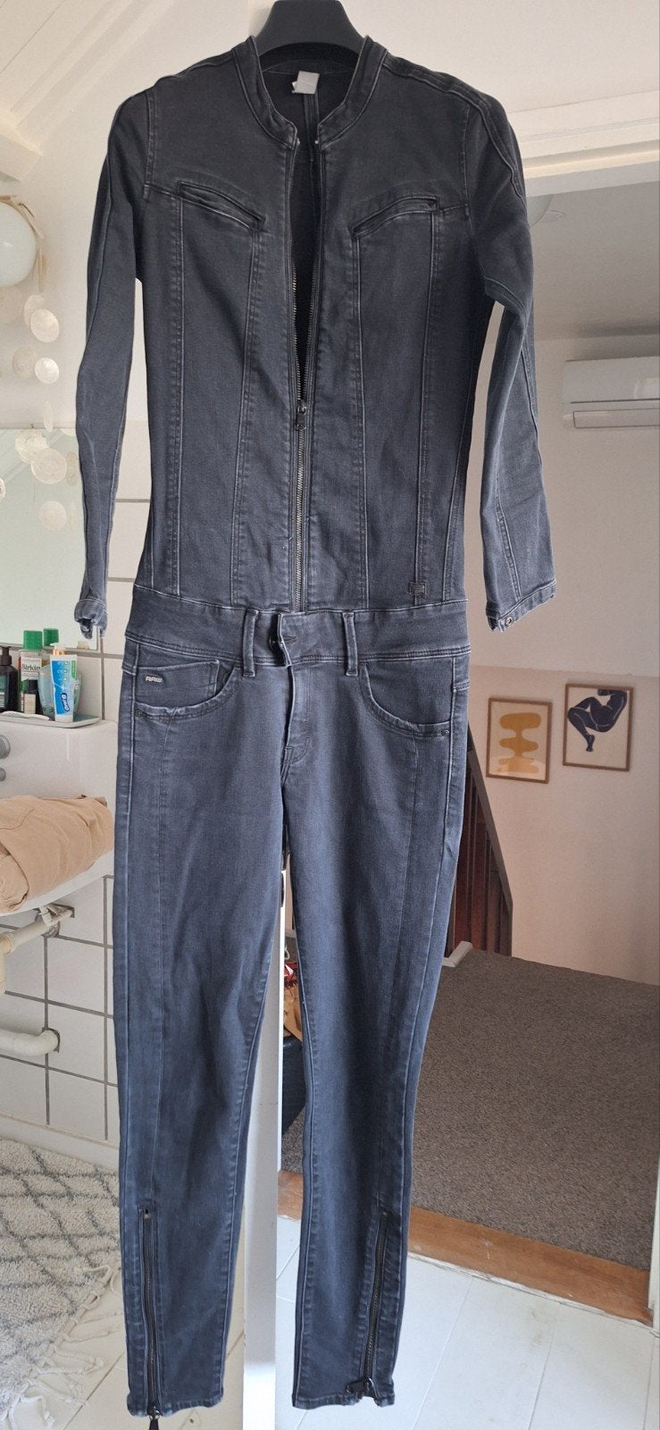 G star mega stoer sexy jumpsuit zwart, Zwart, Ophalen of Verzenden, Zo goed als nieuw, Maat 36 (S)