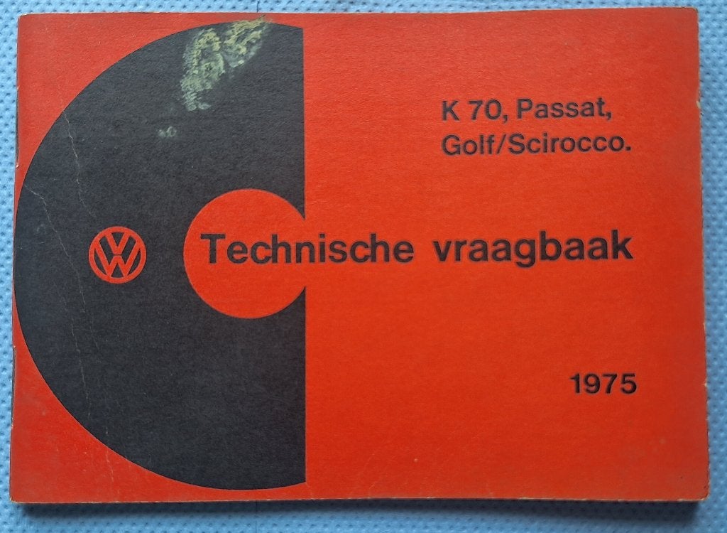 Technisch zakboekje VW K70 Scirocco Golf Passat 1975, Auto diversen, Handleidingen en Instructieboekjes, Ophalen of Verzenden