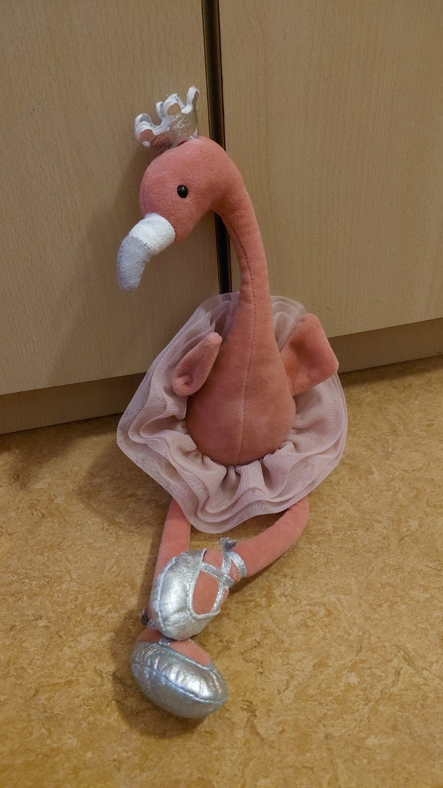 Jellycat ballarina flamingo, Kinderen en Baby's, Ophalen of Verzenden, Zo goed als nieuw, Overige typen