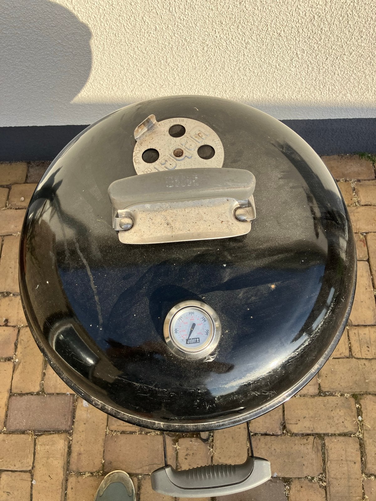 Weber Compact Kettle BBQ 47cm - Zwart, Tuin en Terras, Houtskoolbarbecues, Gebruikt, Ophalen