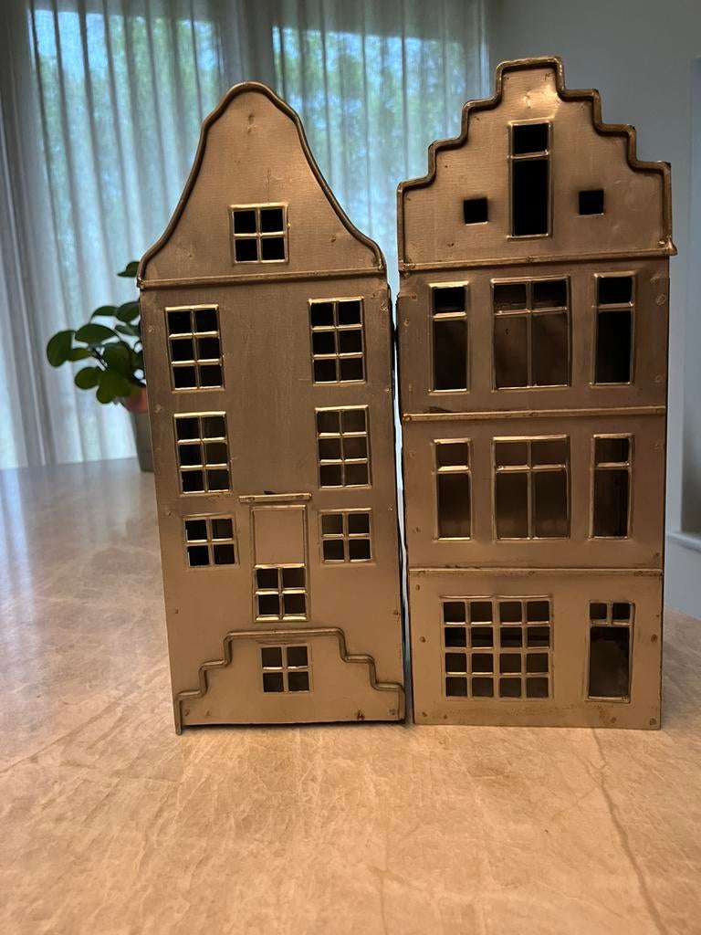 Riviera Maison Huisjes 2x (windlicht), Ophalen of Verzenden, Zo goed als nieuw