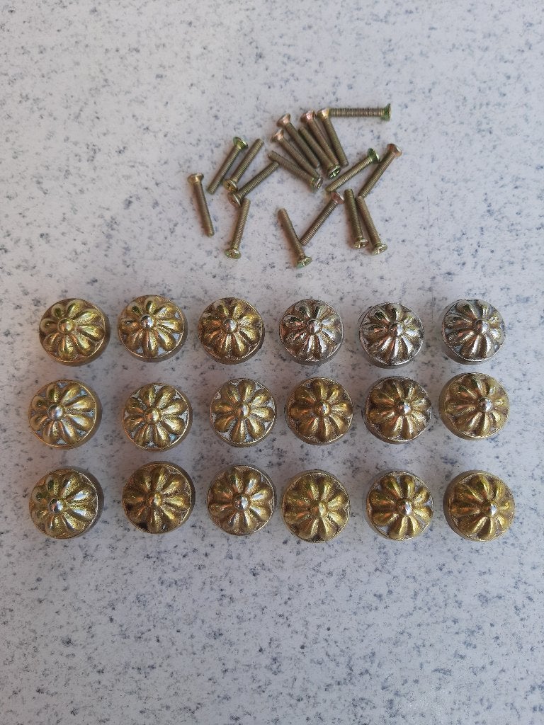 kastknopjes, 18x, Huis en Inrichting, Keuken | Keukenelementen, Gebruikt, Minder dan 100 cm, 25 tot 50 cm, Goud