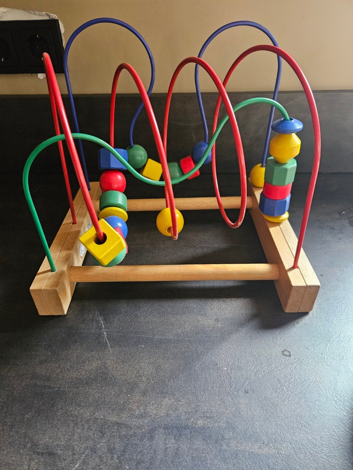 houten kralenspiraal kralenframe ikea, Ophalen of Verzenden, Zo goed als nieuw, Duw- of Trekspeelgoed