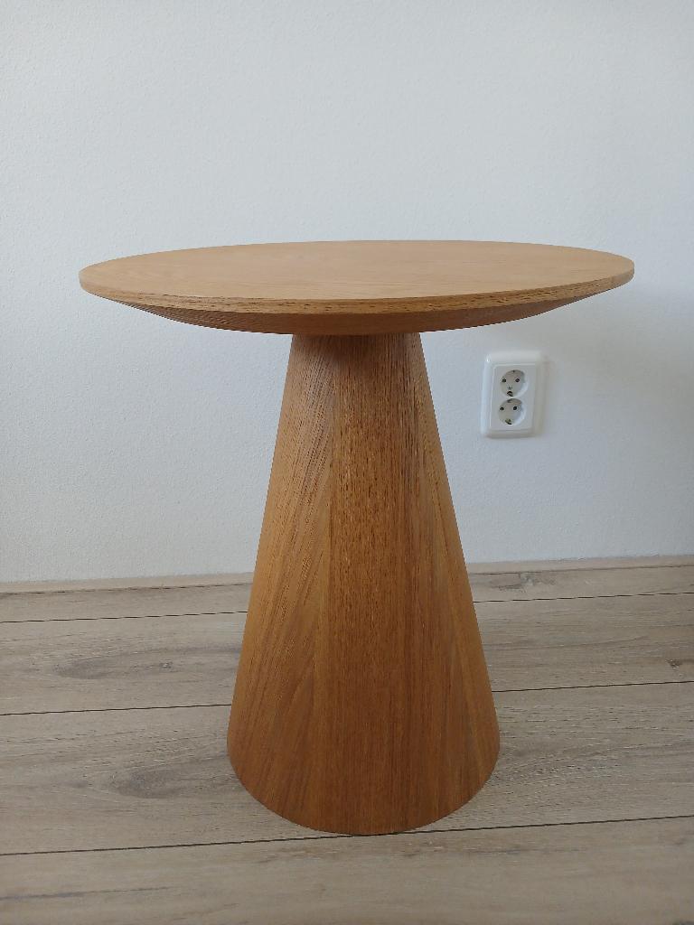 bijzettafel cone, Huis en Inrichting, Tafels | Bijzettafels, Minder dan 55 cm, Rond, Zo goed als nieuw, Hout
