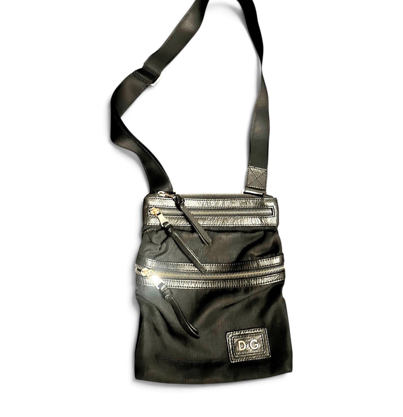 Vintage D&G Dolce & Gabbana schoudertas – Y2K 2010-2013, Overige merken, Zwart, Ophalen of Verzenden, Zo goed als nieuw