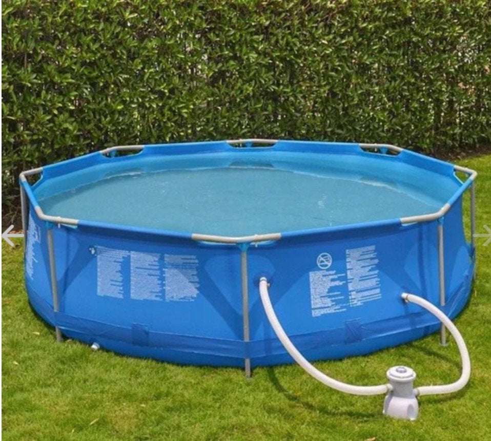 Zwembad 300cm doorsnee met warmtepomp en filterpomp, Ophalen, Minder dan 80 cm, Rond, 300 cm of meer