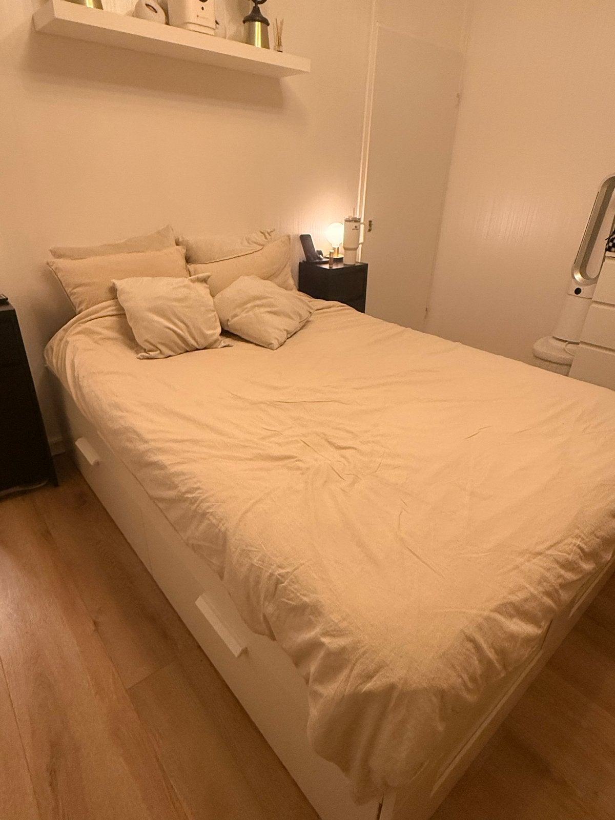 MOET SNEL WEG Ikea Brimnes Bed 4 grote lades, Ophalen, Gebruikt, Wit, Tweepersoons