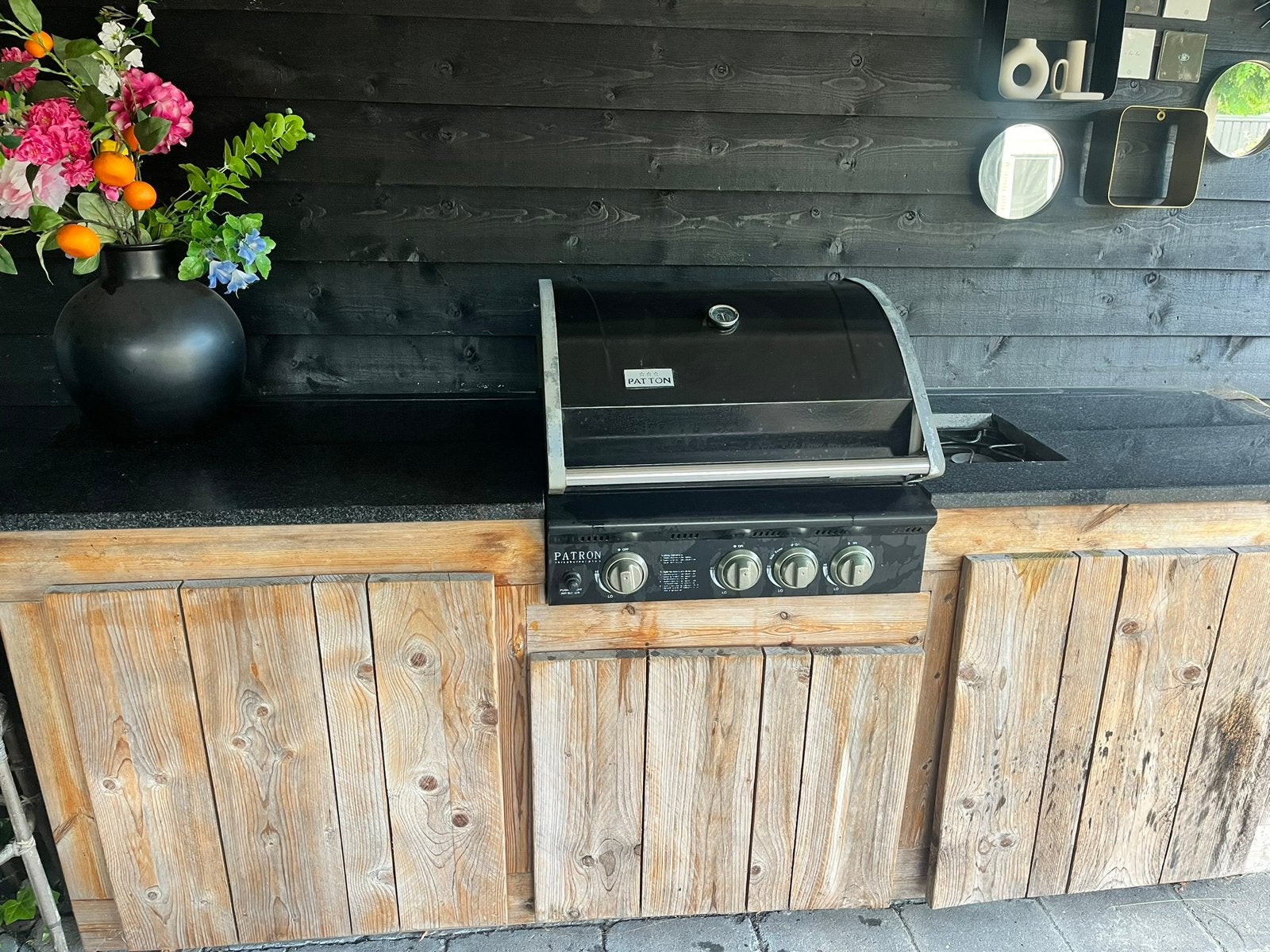 Patron bbq met buitenkeuken, Tuin en Terras, Buitenkeukens, Ophalen, Gebruikt, Gas
