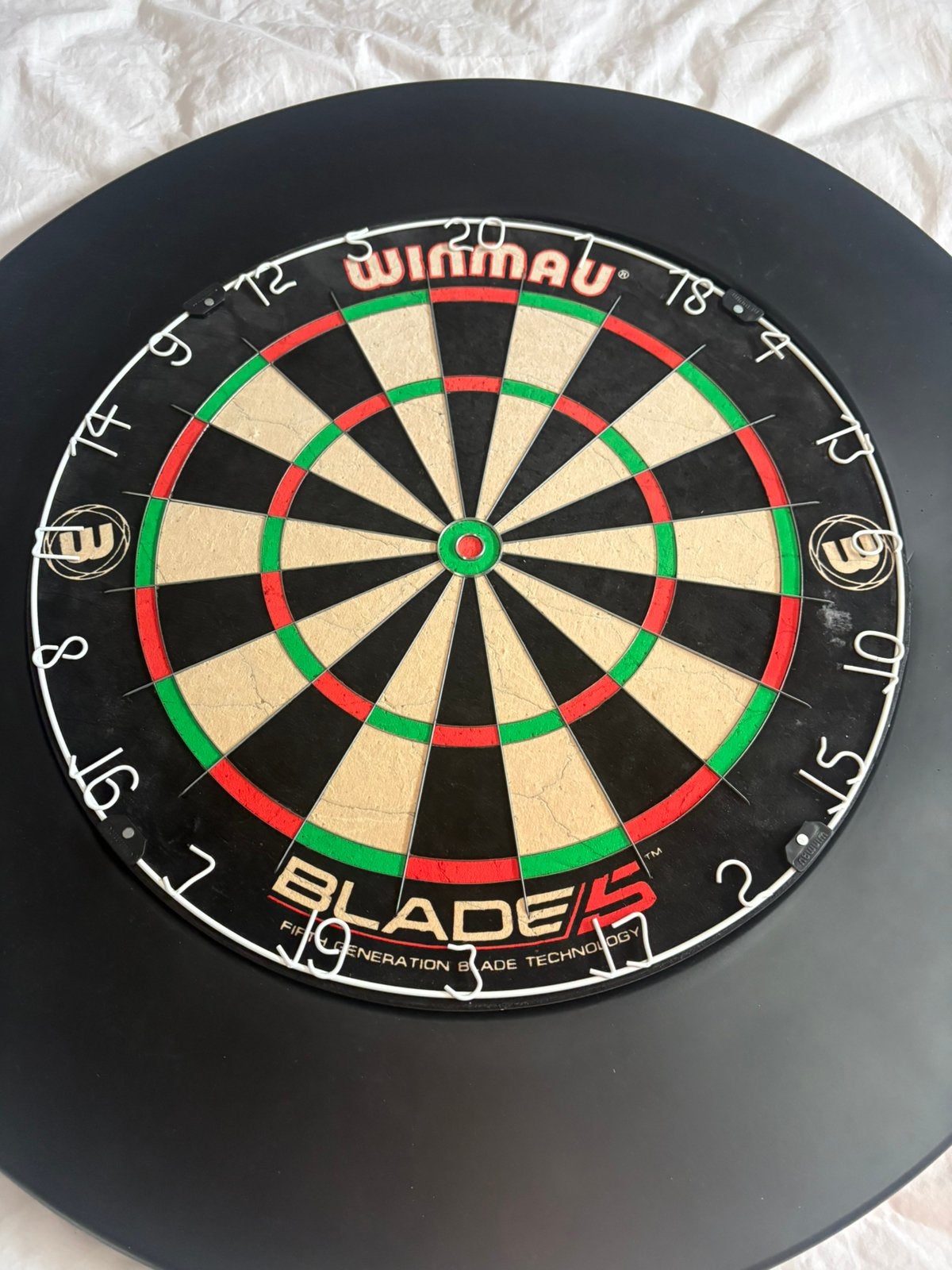 Dartbord met beschermband en schrijfbord, Ophalen of Verzenden, Zo goed als nieuw, Dartbord