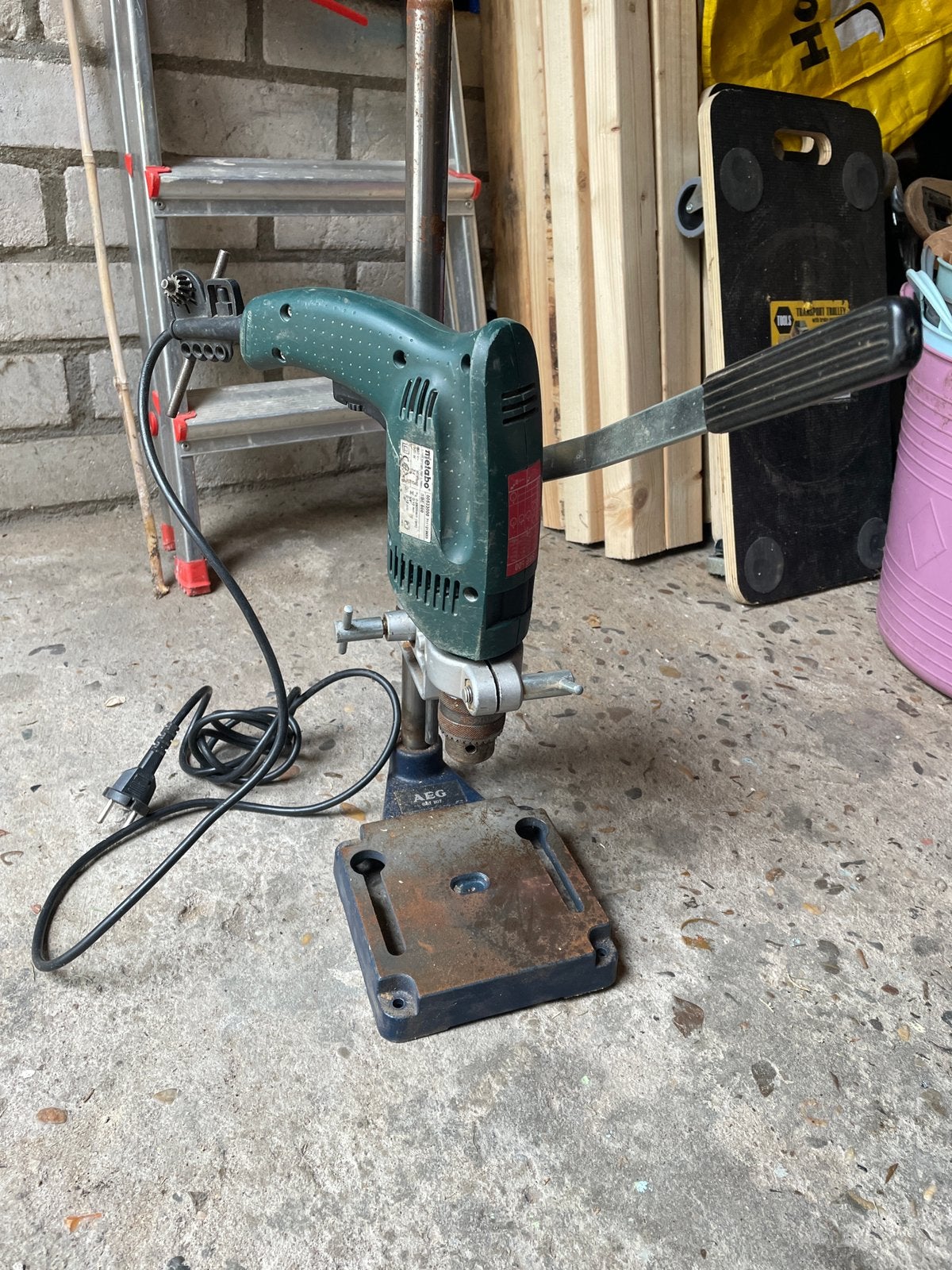 Kolomboor standaard (AEG) incl. Boor (metabo), Ophalen, Zo goed als nieuw, Kolomboormachine