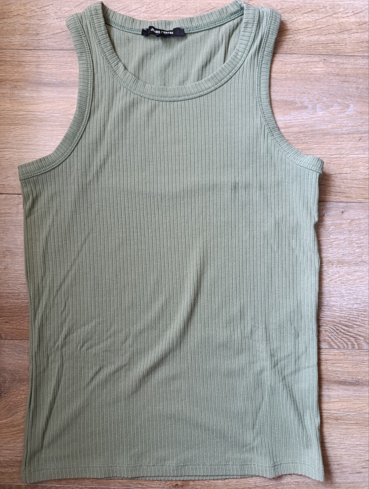 Jeans Center dames tanktop ribstof maat S, Jeans Center, Ophalen of Verzenden, Zo goed als nieuw, Groen