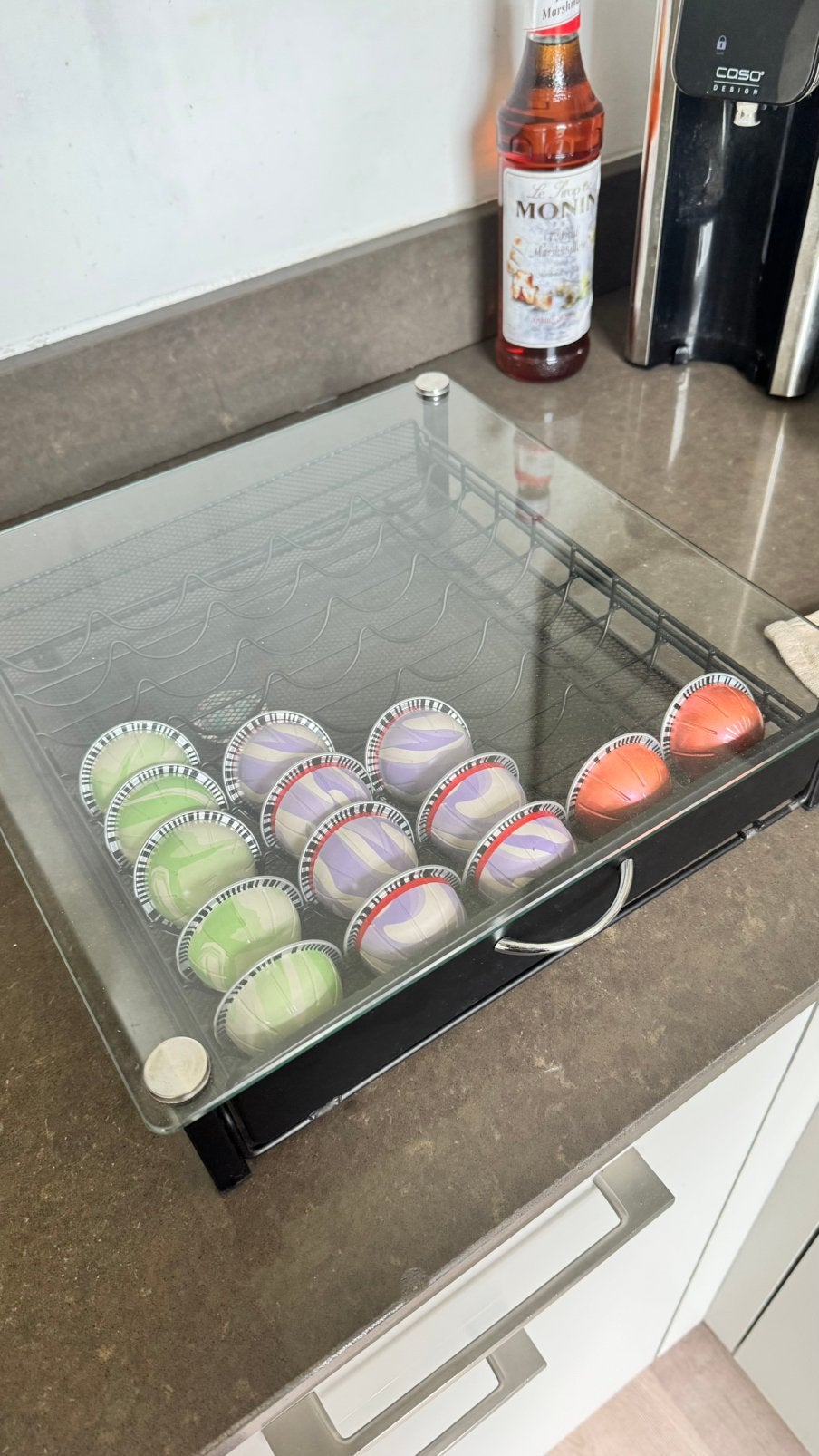 Nespresso pod houder glas cupjes houder, Ophalen, Nespresso, Nieuw, Capsulehouder