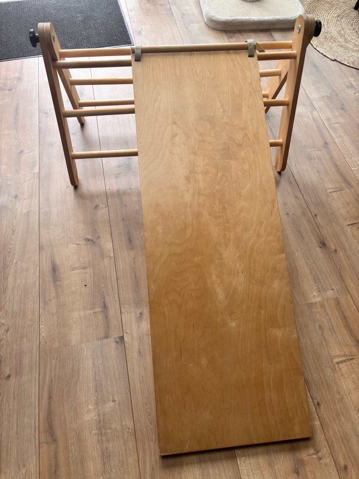 Houten klimrek met glijbaan/trappetje voor kinderen, Ophalen, Gebruikt