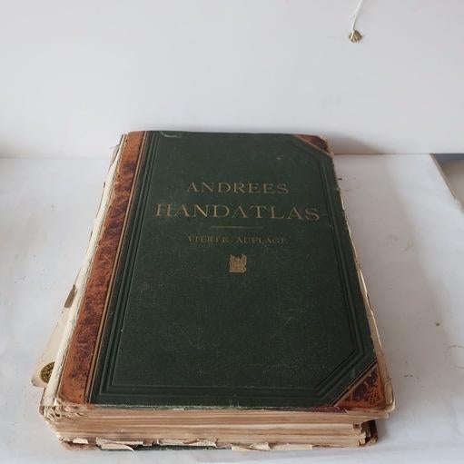 Atlas antiek Andrees Handatlas 1899 Vierte Auflage, Boeken, Gelezen, Ophalen of Verzenden, Landkaart, Duitsland