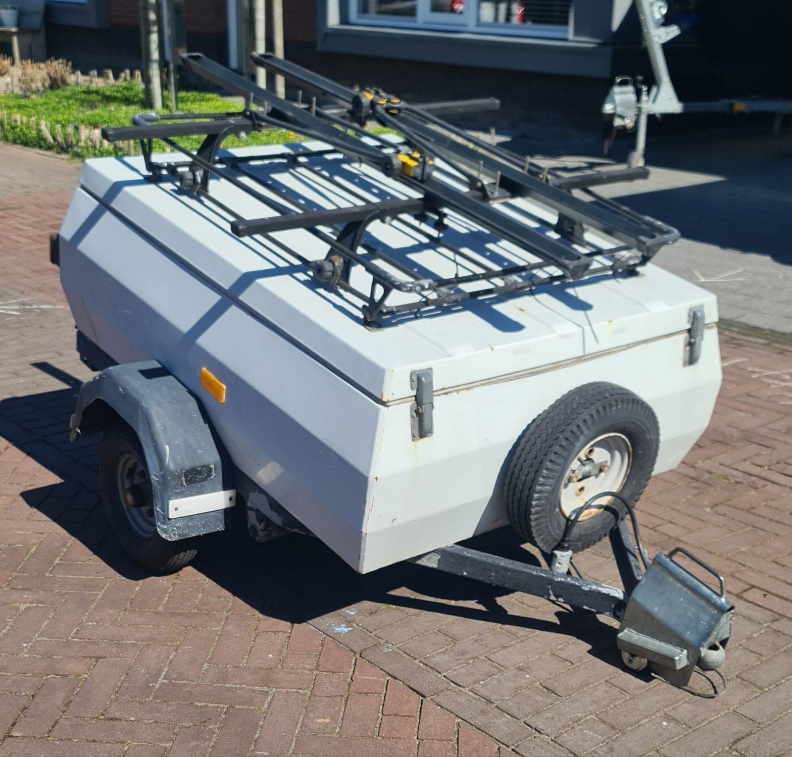 bagagewagen met fietsendragers en reserveband, Ophalen, Gebruikt