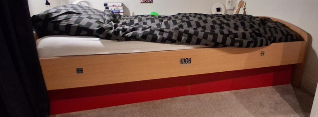 Eenpersoons bed incl matras en lattenbodem, 90 cm, Eenpersoons, Wit, Ophalen of Verzenden