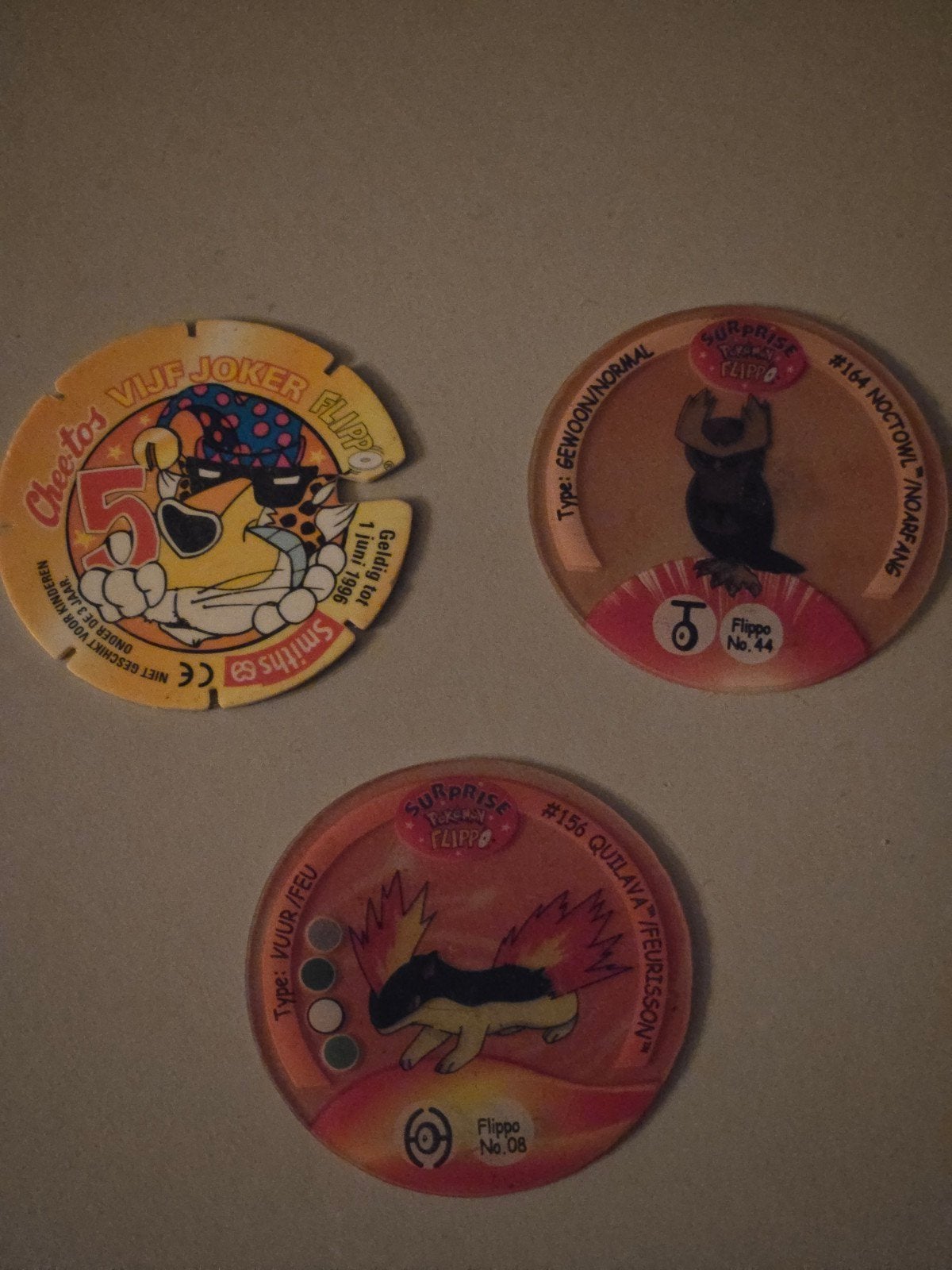 Zeldzame Flippo's: Joker, Noctowl en Quilava, Ophalen of Verzenden, Joker, Verzameling
