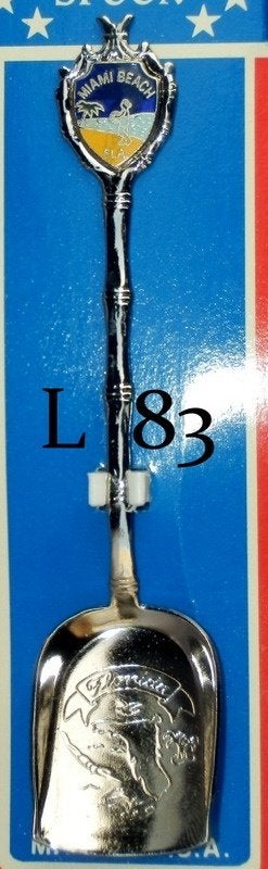 L83 suikerlepel miami beach  -, Verzamelen, Ophalen of Verzenden, Zo goed als nieuw, Metaal