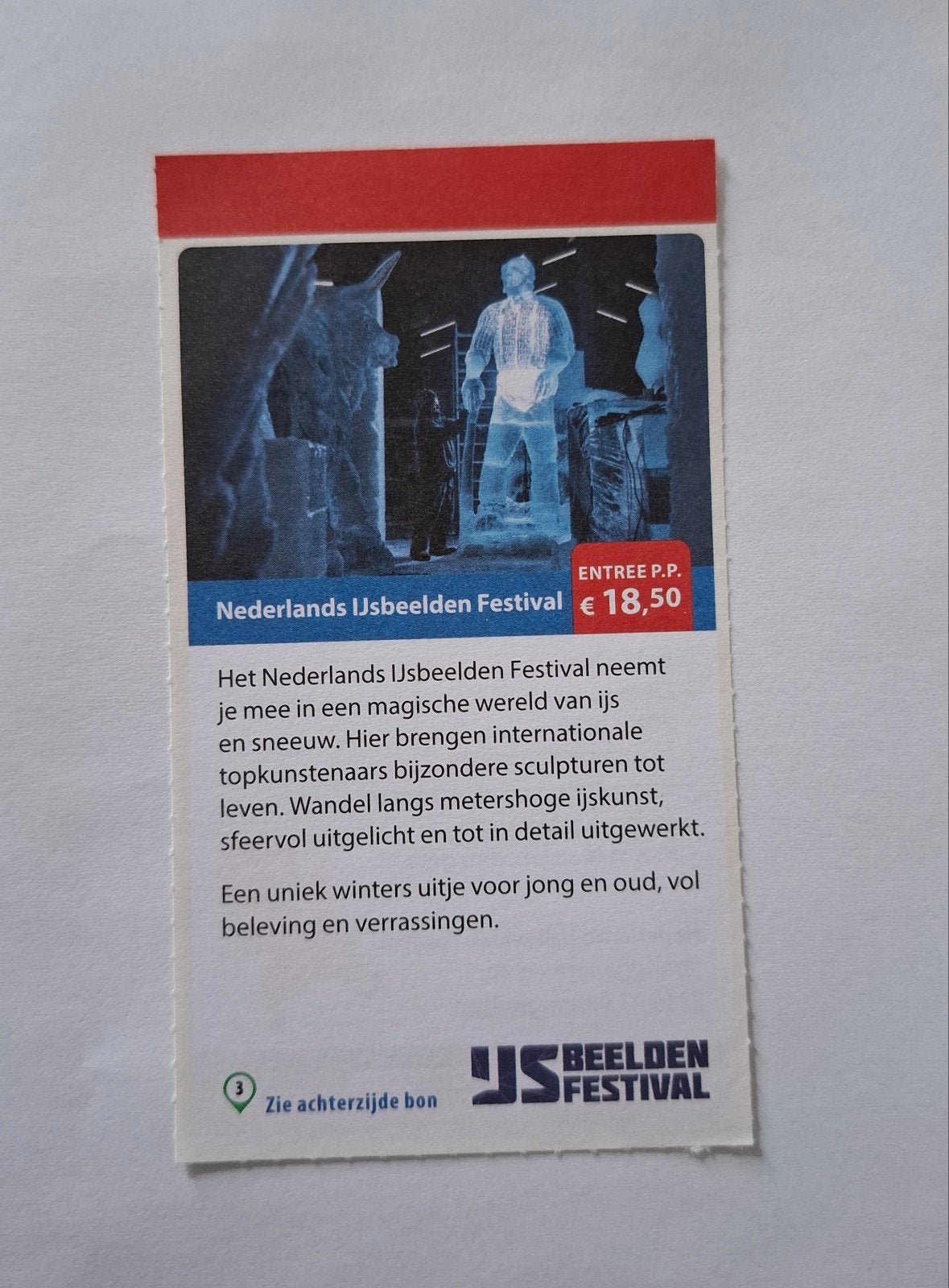 Kortingsbon Nederlands IJsbeelden Festival in Biddinghuizen, Drie personen of meer, Kortingskaart