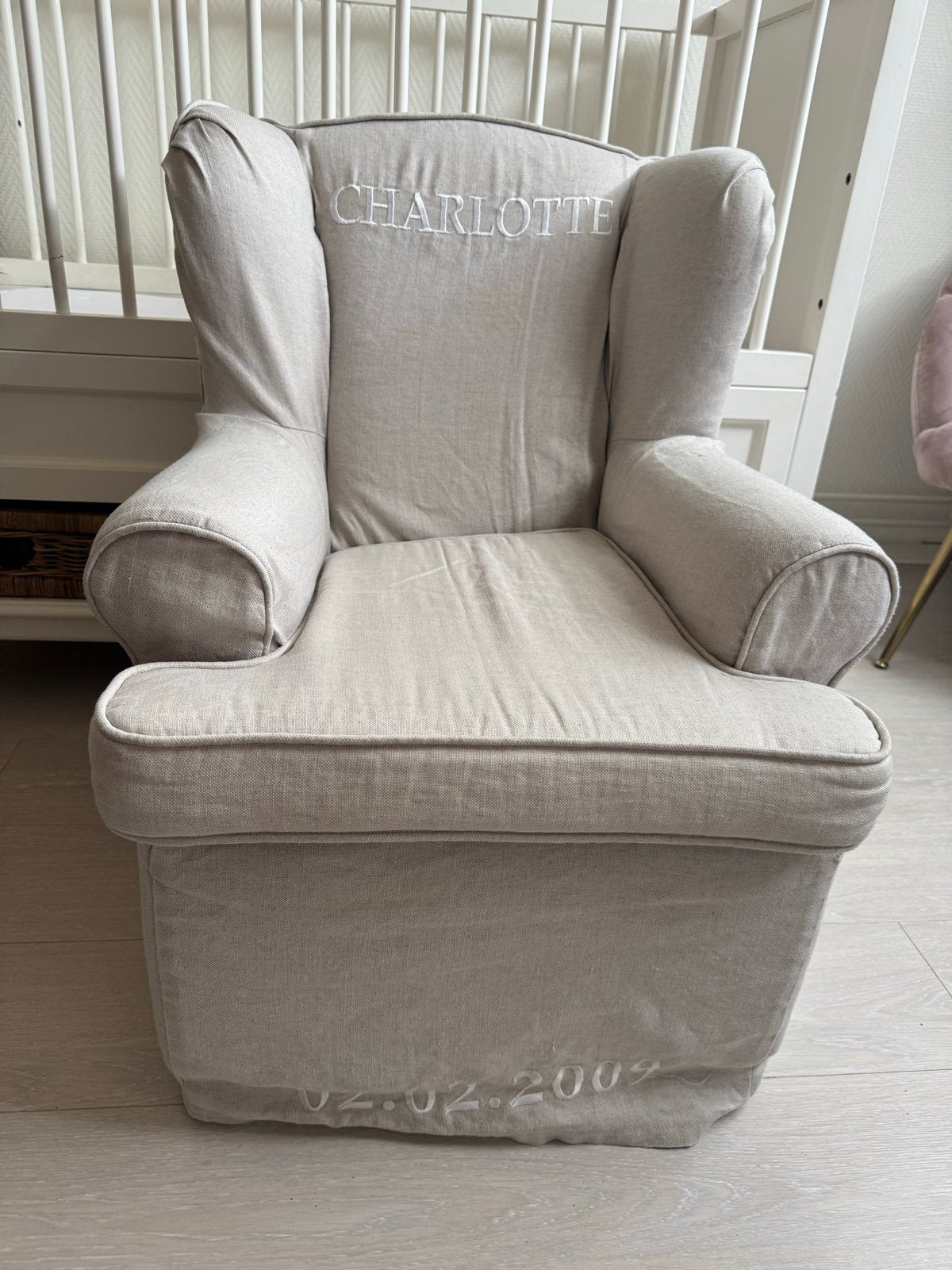 Riviera Maison Kinderstoel Fauteuil - Gepersonaliseerd, Kinderen en Baby's, Ophalen, Gebruikt, Stoel(en)