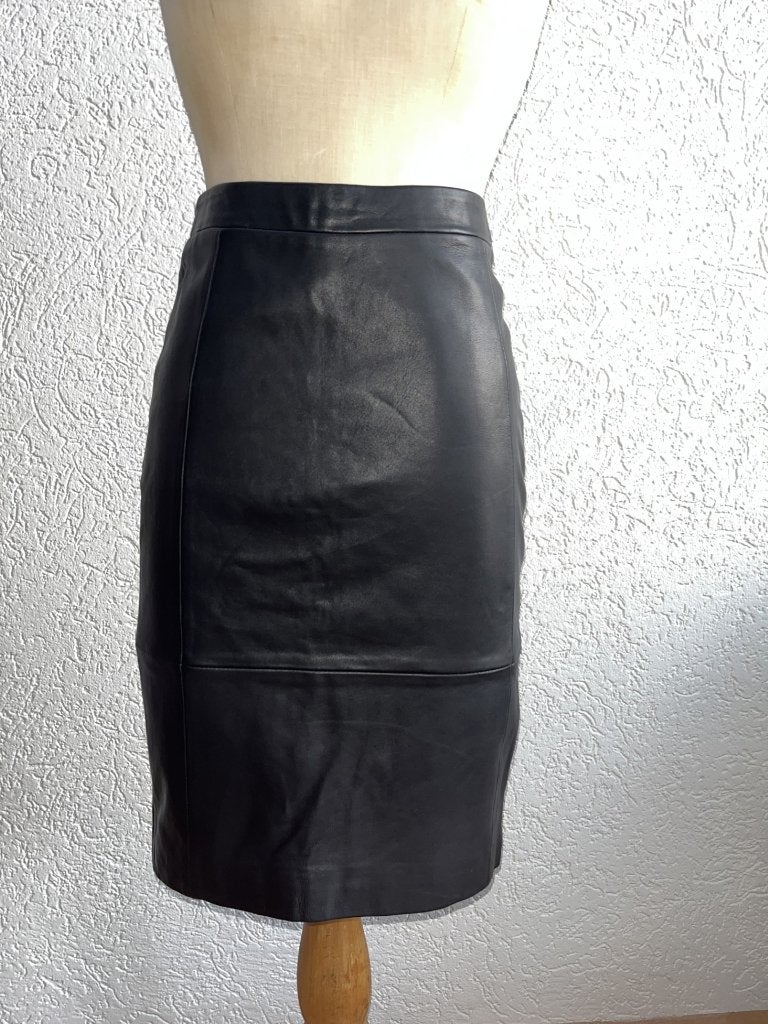 NIEUW Reiss kokerrok maat 34 zwart echt leer, Kleding | Dames, Reiss, Verzenden, Zwart, Nieuw