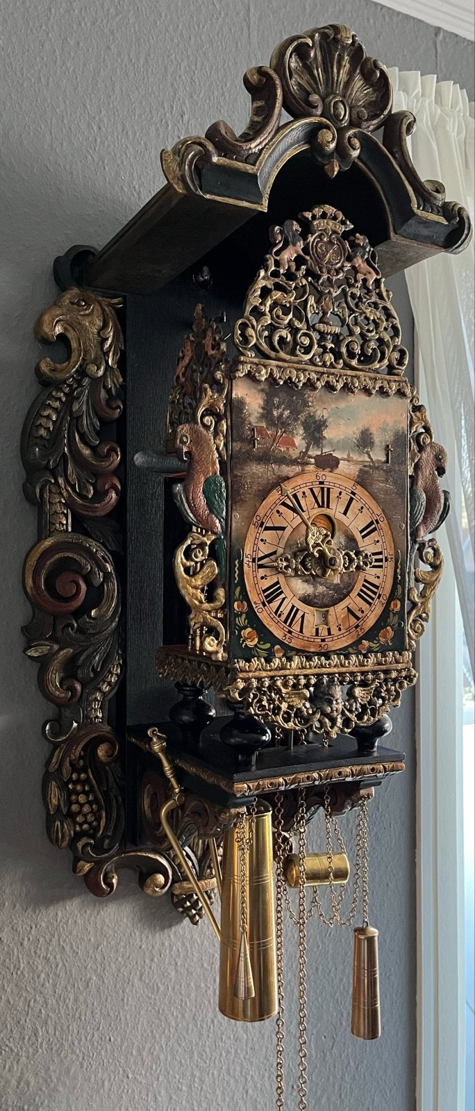 Christiaan van der Klaauw Met Rijk Gestoken Kast Klok, Antiek en Kunst, Ophalen of Verzenden
