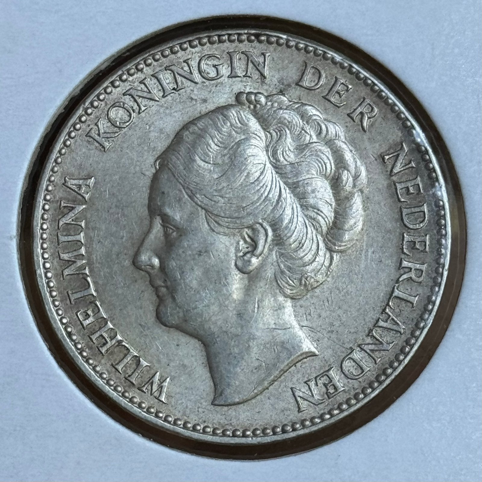 Zilveren 1 Gulden Koningin Wilhelmina 1931 UNC, 1 gulden, Zilver, Ophalen of Verzenden, Koningin Wilhelmina