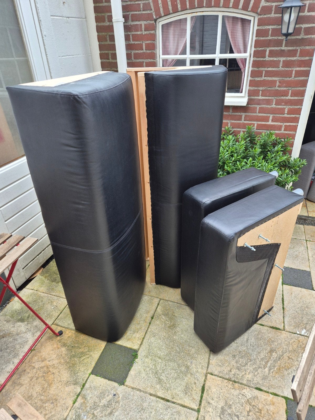 Gratis Klippan bank Zwart met grijze hoes, Ophalen, Gebruikt, Tweepersoons, 190 cm of minder