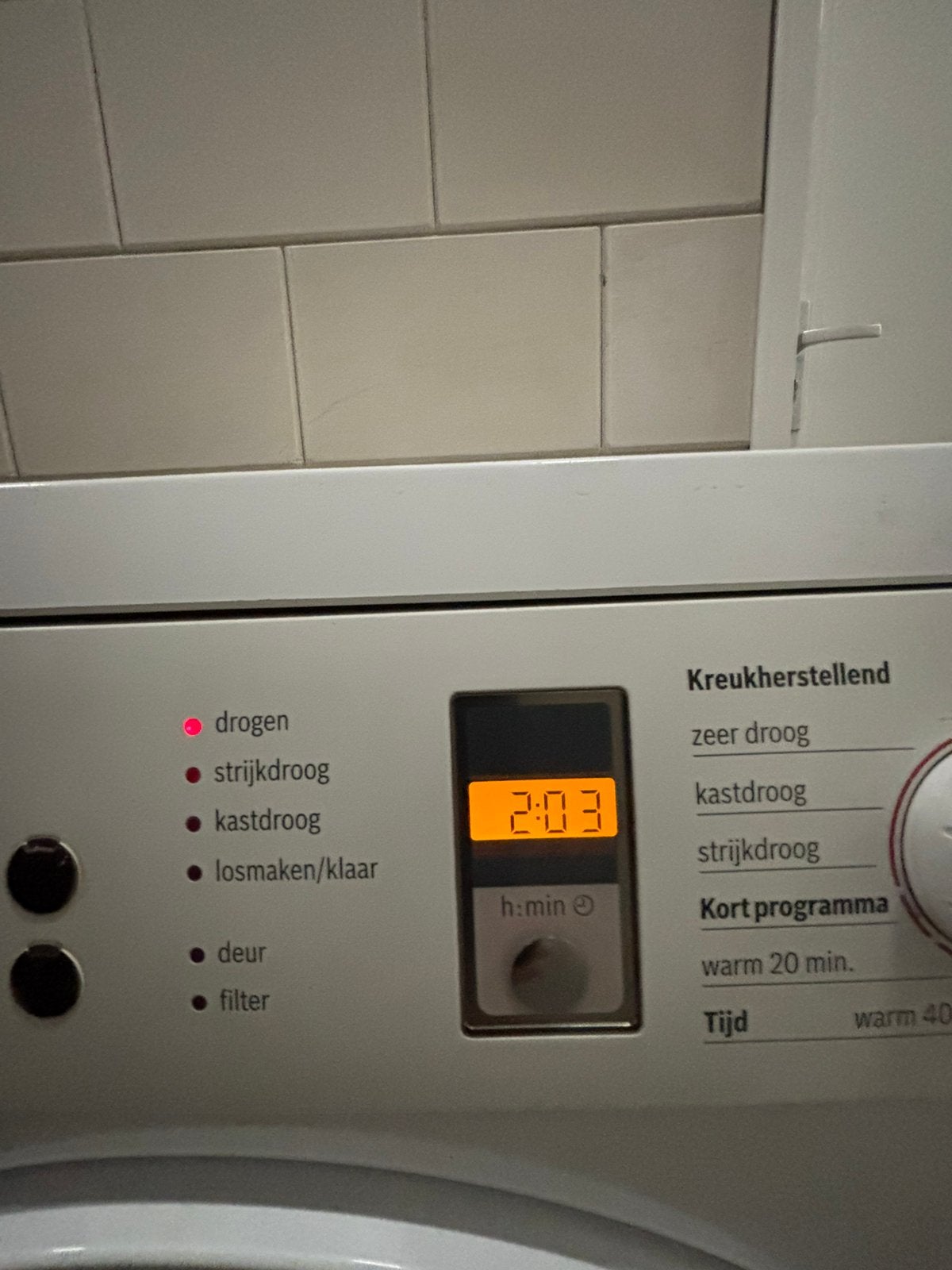 Droger Bosch Max7 Sensitive Afvoerdroger, Ophalen, 6 tot 8 kg, Luchtafvoer, Zo goed als nieuw