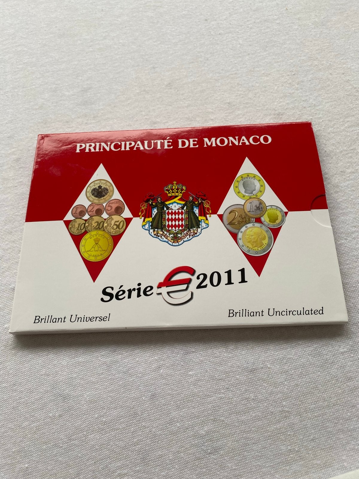 Monaco Euro BU Jaarset 2011 - Prins Albert II & Charlene, Postzegels en Munten, Munten | Europa | Euromunten, Setje, Geboorte of Huwelijk