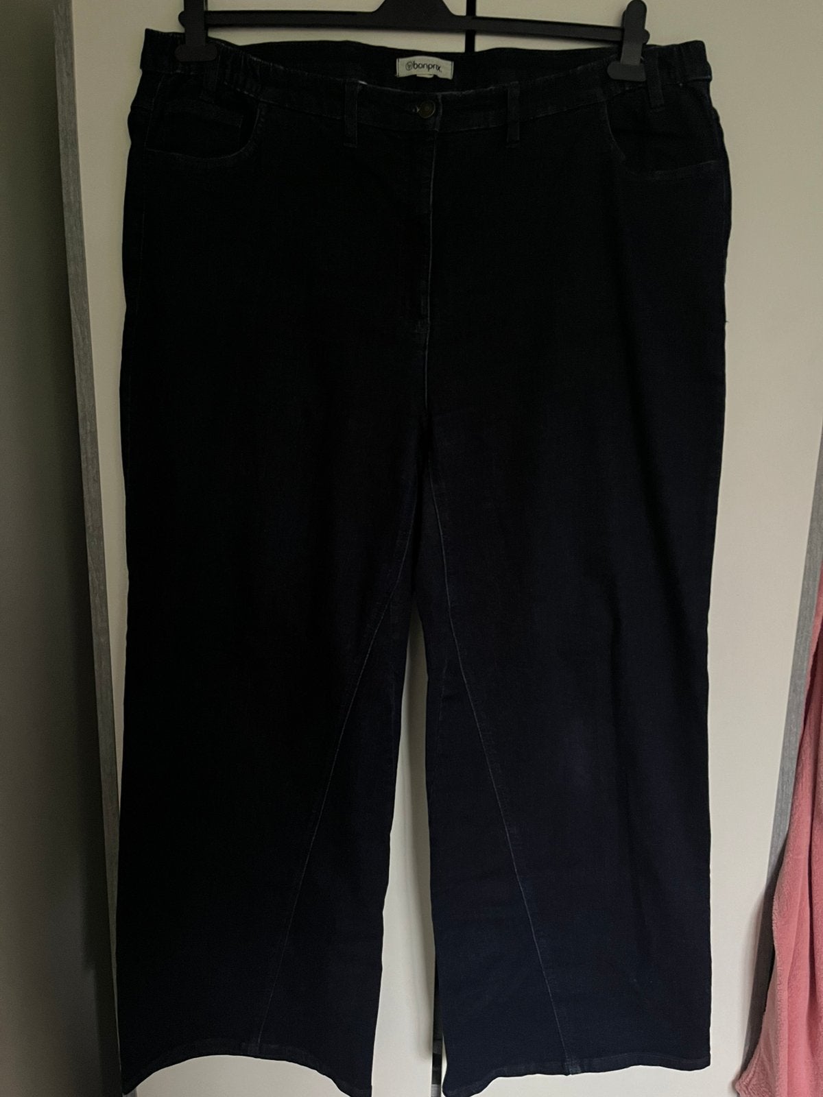 Spijkerbroek - maat 52, Kleding | Dames, Ophalen of Verzenden, Gedragen, Blauw, Broek of Spijkerbroek