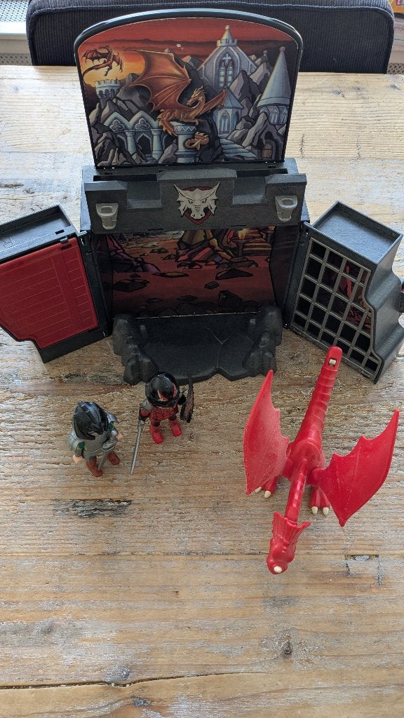 Playmobil speelbox drakenridder, Kinderen en Baby's, Speelgoed | Playmobil, Ophalen, Gebruikt, Losse onderdelen, Kasteel/Fort