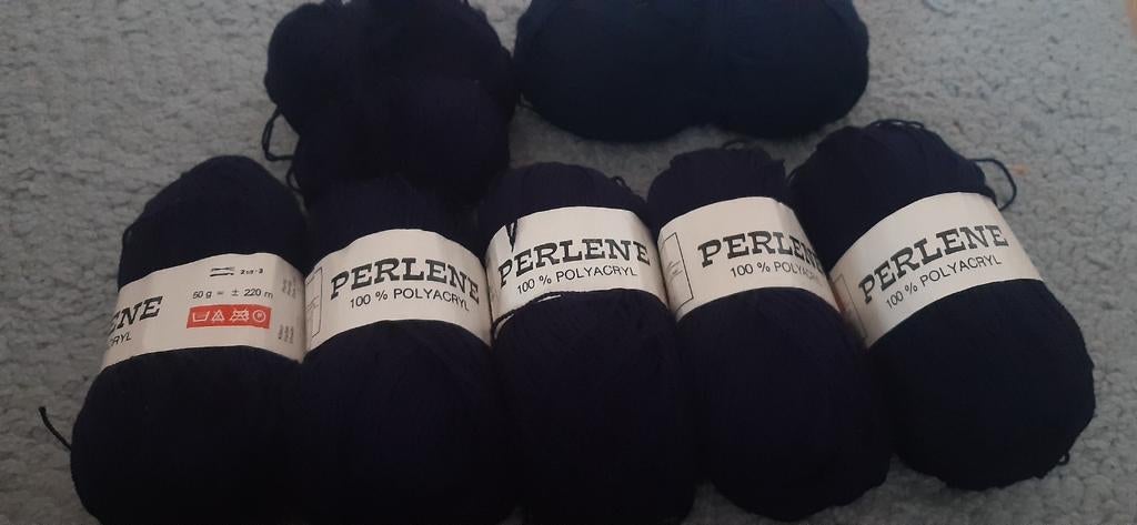 6 bollen Perlene koningsblauw breigaren 100 % acryl, Ophalen of Verzenden, Nieuw, Breien of Haken, Wol of Garen