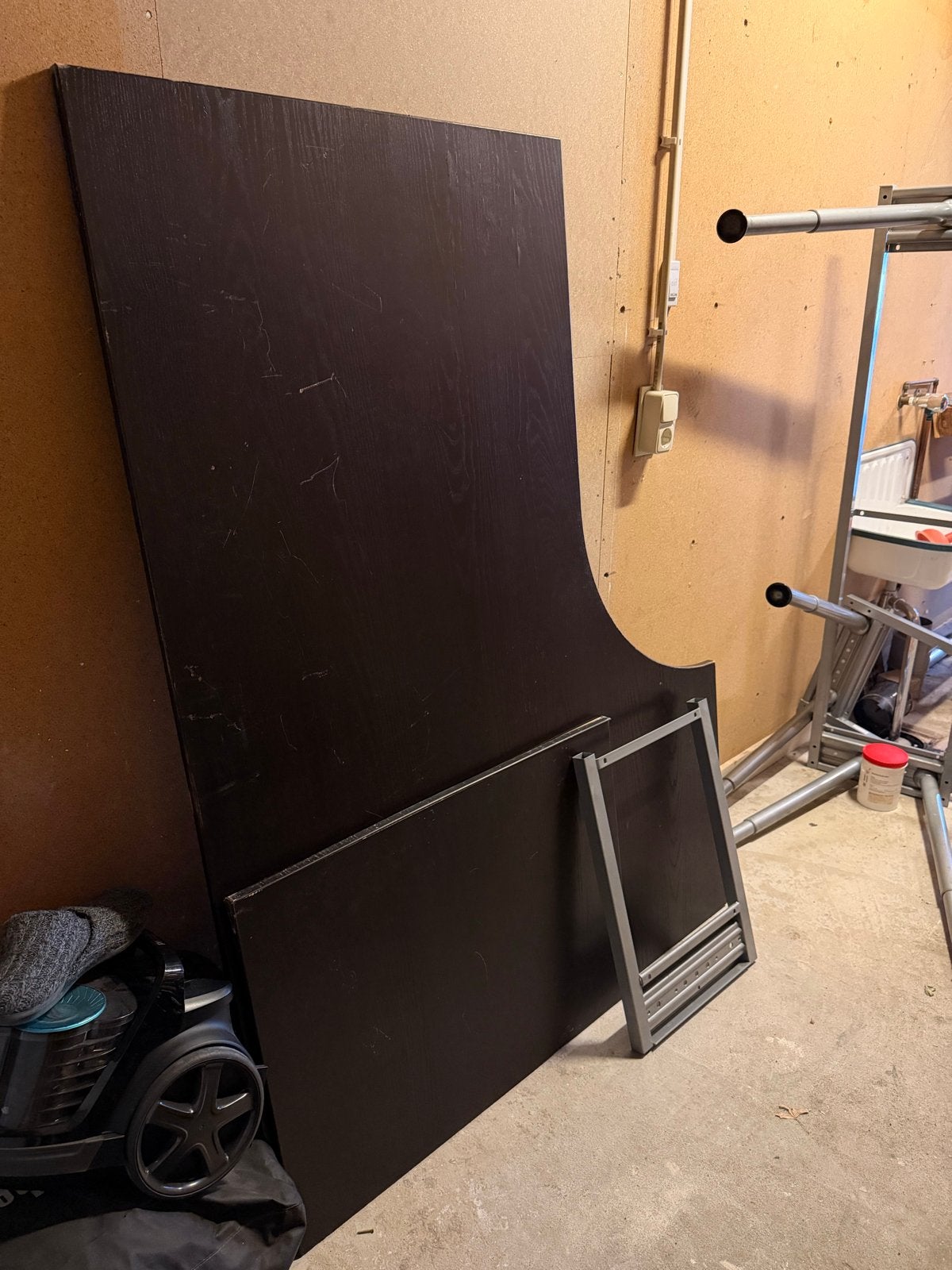 IKEA hoekbureau (Galant) zwartbruin (verstelbaar), Ophalen, Gebruikt, 50 tot 100 cm, Rechthoekig