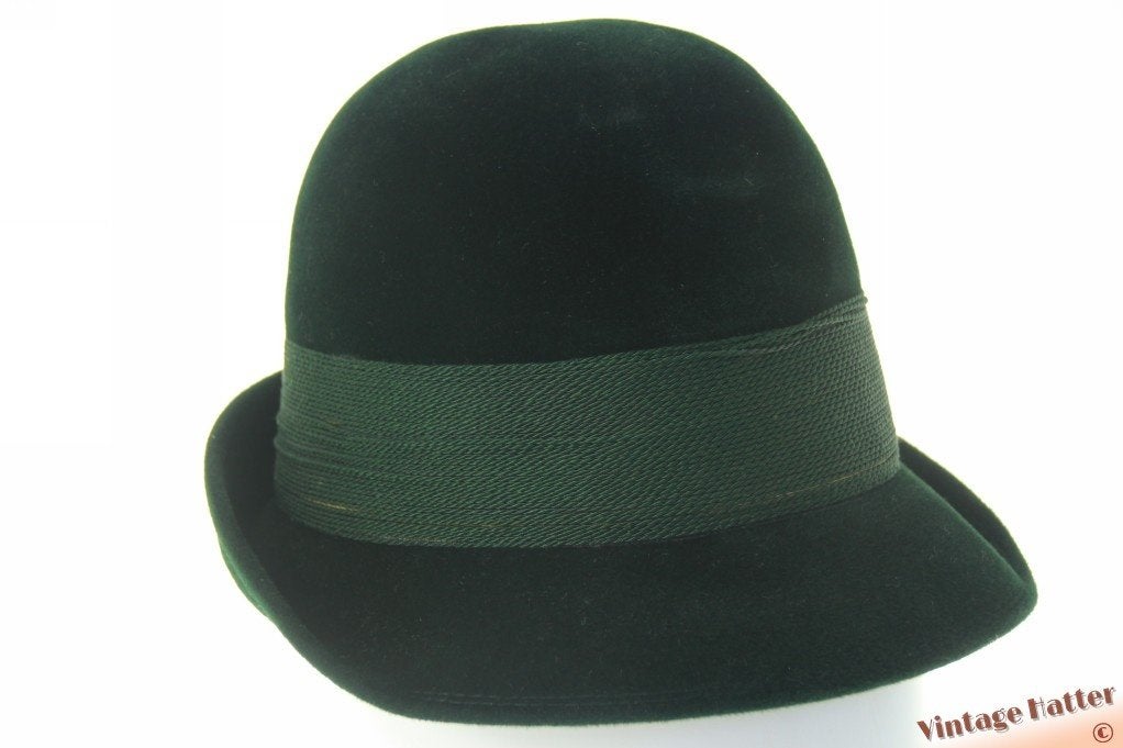 Vintage Dameshoed Zapf Hut Austria groen velour 56, Kleding | Dames, Zapf Hut Austria, 56 of 57 cm (M, 7 of 7⅛ inch), Hoed, Ophalen of Verzenden