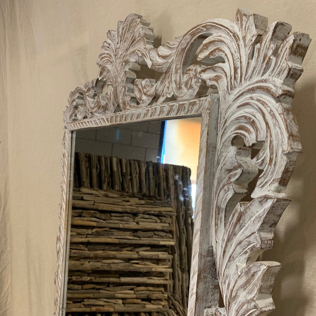 barok spiegel - houten lijst 210 x 100 cm - Gratis bezorgd, TTM Wonen, Meubels – (Perzische) Tapijten en Woonaccessoires, 200 cm of meer
