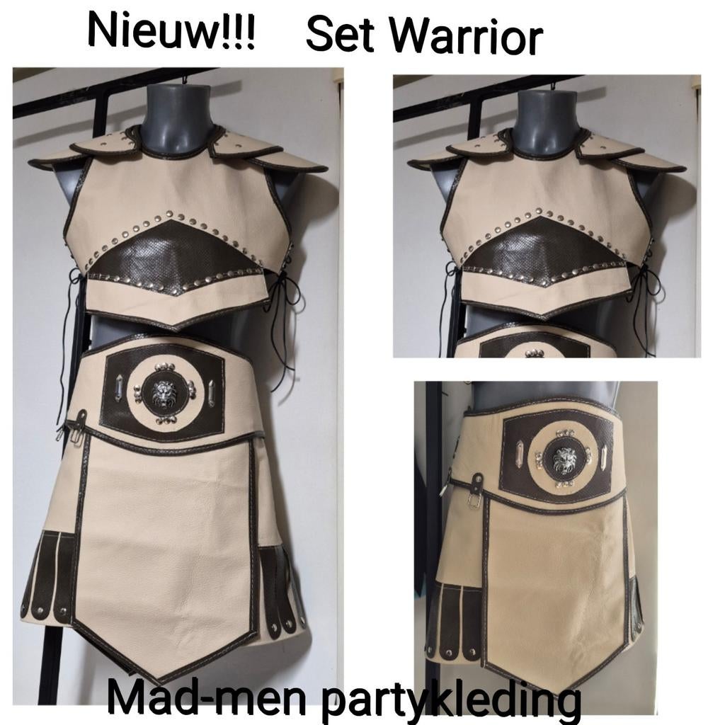 Kinky Heren Warrior Set - Echt Leer - Bitch. Toxic, Onbekend, Nieuw, Overige maten, Ophalen of Verzenden
