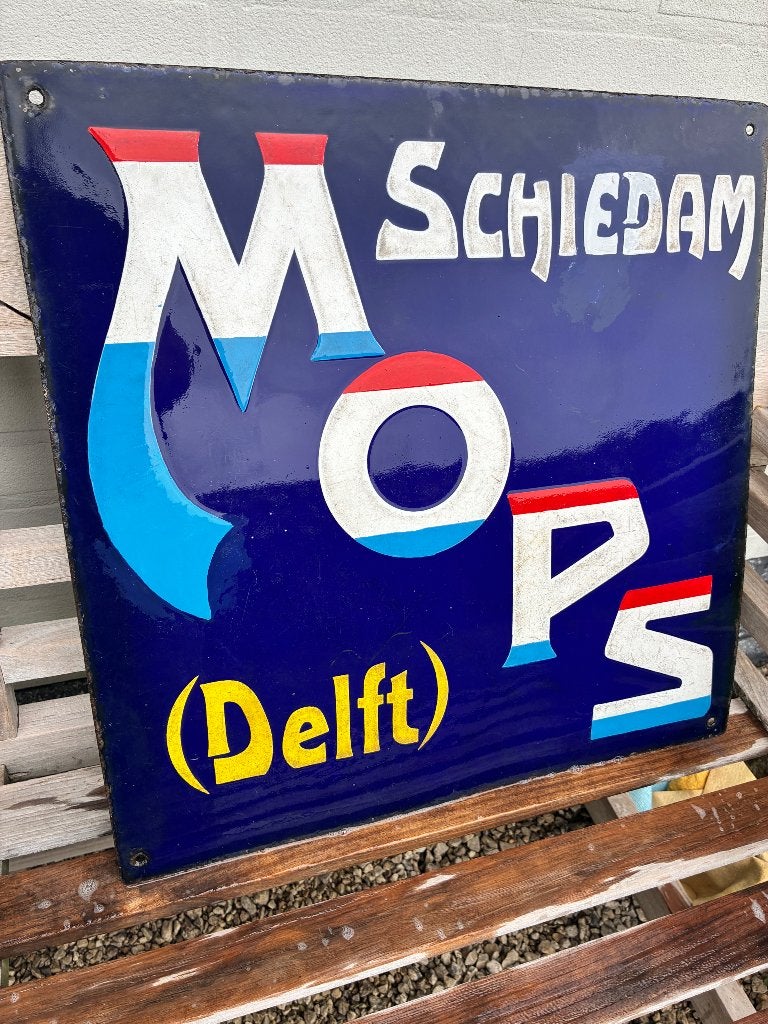 Emaillebord ( begin jaren 1900), Verzamelen, Ophalen of Verzenden, Gebruikt, Reclamebord
